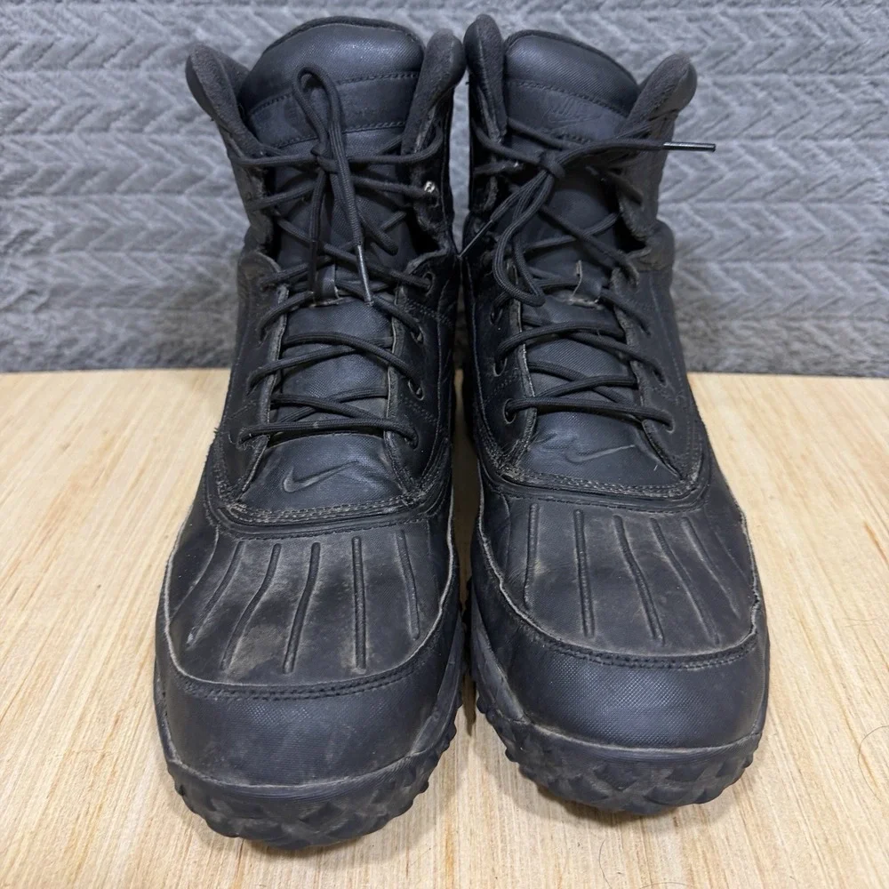 Nike Kynwood Zoom Black Boots Men Size 13 Black Utility Water Resistant Leather